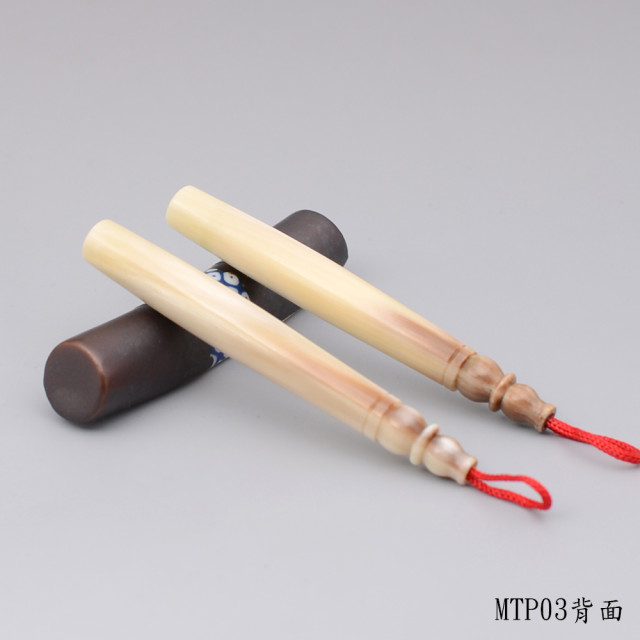 袖珍極品牛角胎毛筆一對