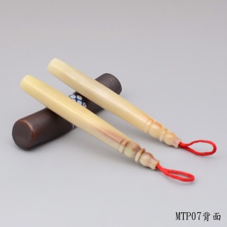袖珍極品牛角胎毛筆一對