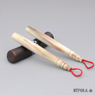 袖珍極品牛角胎毛筆一對