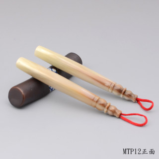 袖珍極品牛角胎毛筆一對