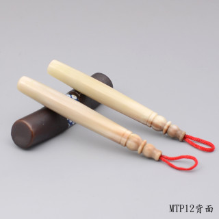 袖珍極品牛角胎毛筆一對