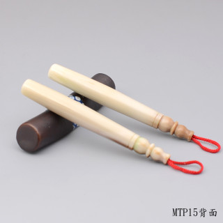 袖珍極品牛角胎毛筆一對