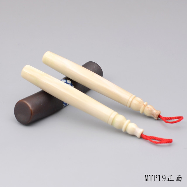 袖珍極品牛角胎毛筆一對