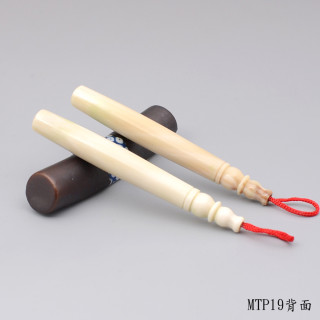 袖珍極品牛角胎毛筆一對