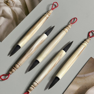 袖珍極品牛角胎毛筆一支