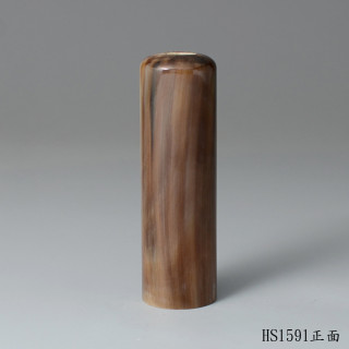 巧克力色牛角圓章