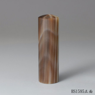 巧克力色牛角圓章