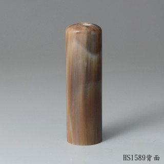 巧克力色牛角圓章