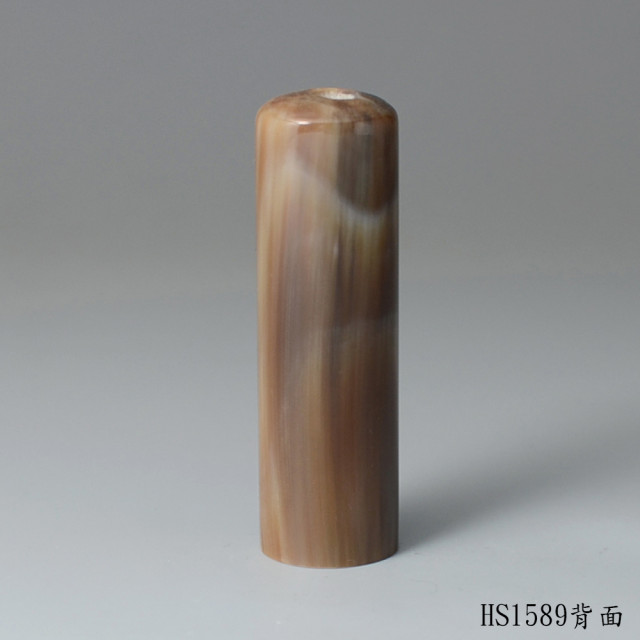 巧克力色牛角圓章