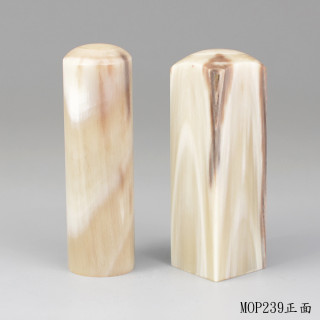 《女神級》奶茶色牛角對章