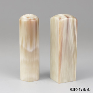 《女神級》奶茶色牛角對章